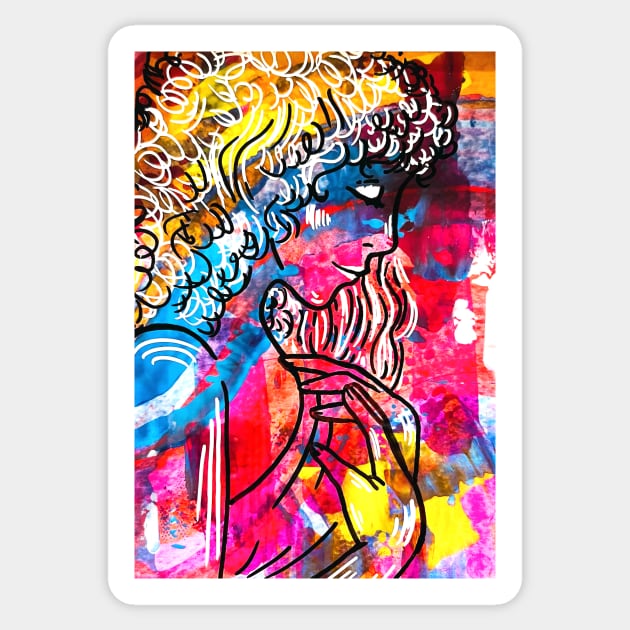 Amazing Grace Abstract Christian Art Sticker by Amazink Creations